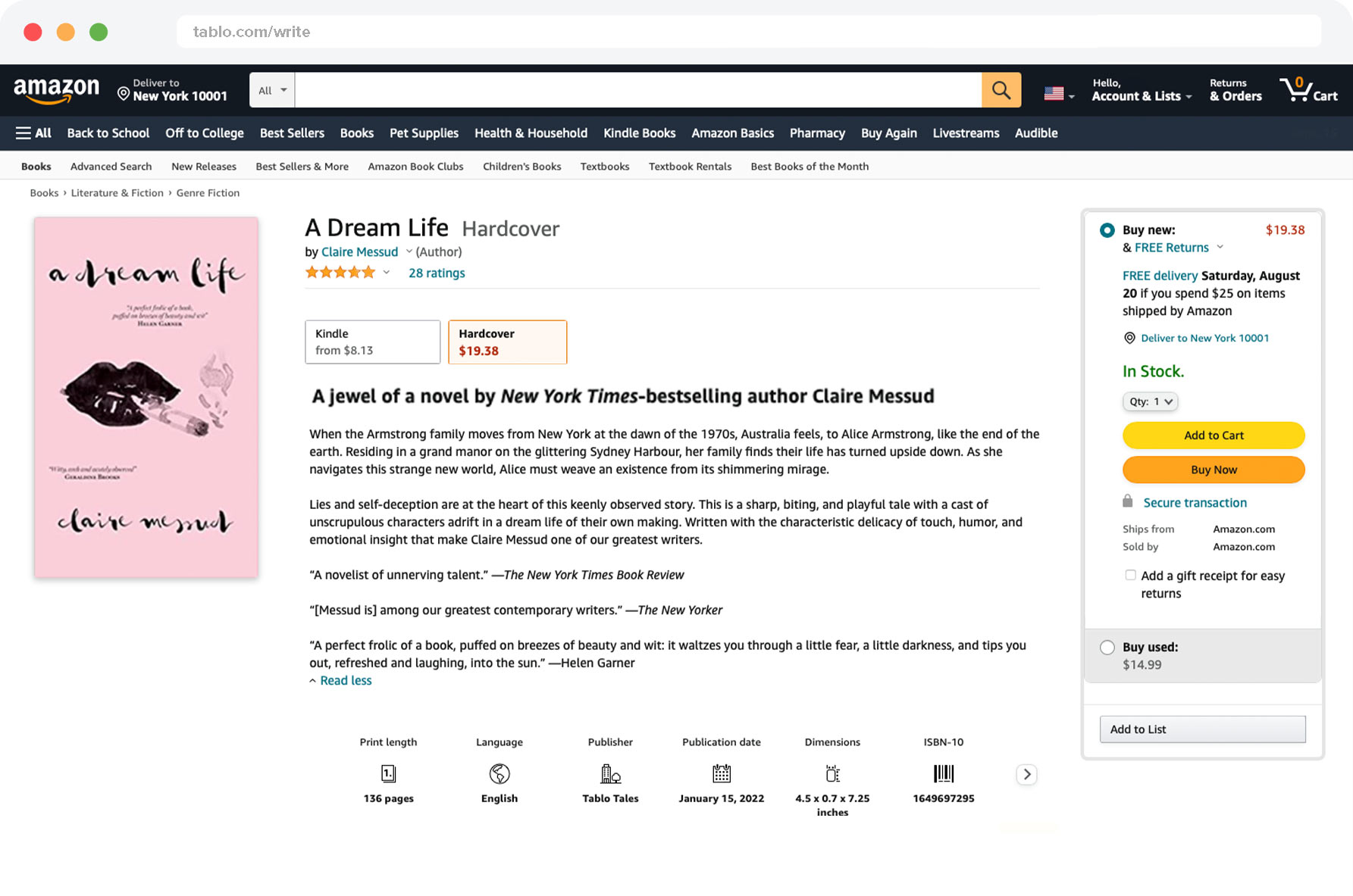 Tablo amazon browser